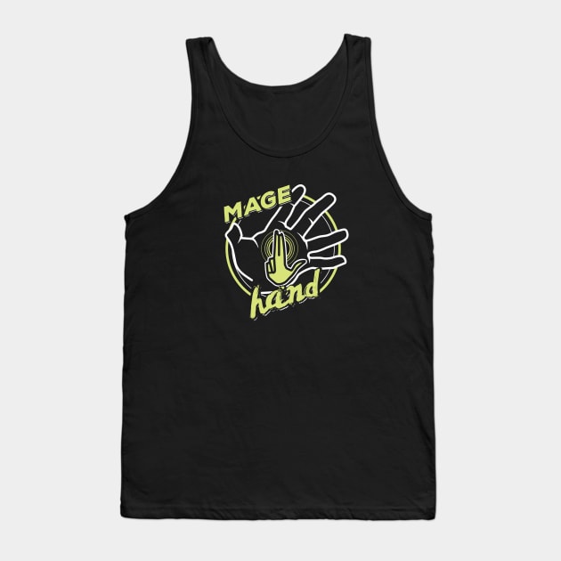 D&D Spell Mage Hand Tank Top by Natural 20 Shirts